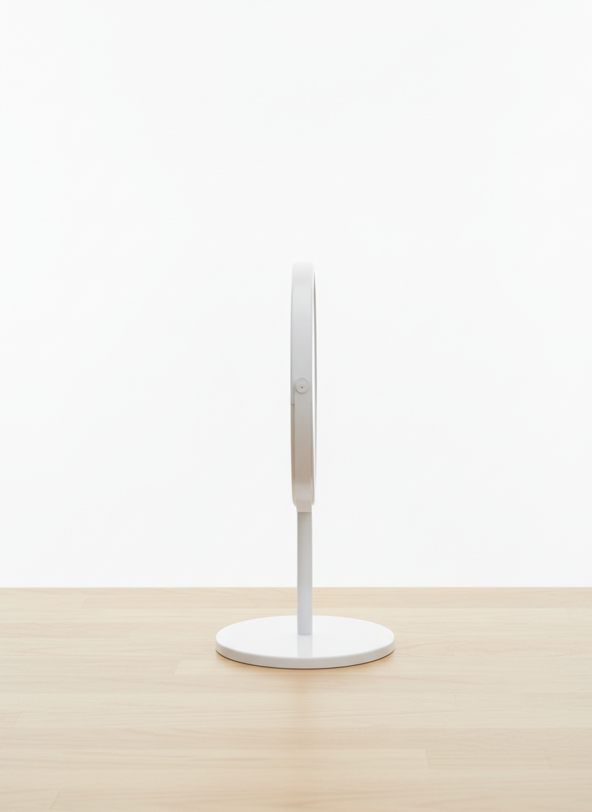 White Round Vanity Mirror