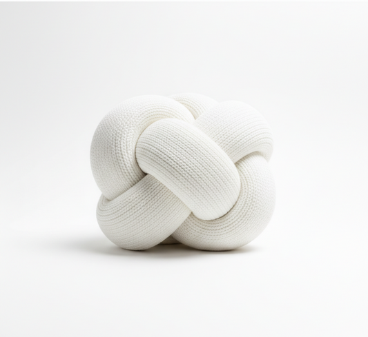 White Decorative Knot Pillow