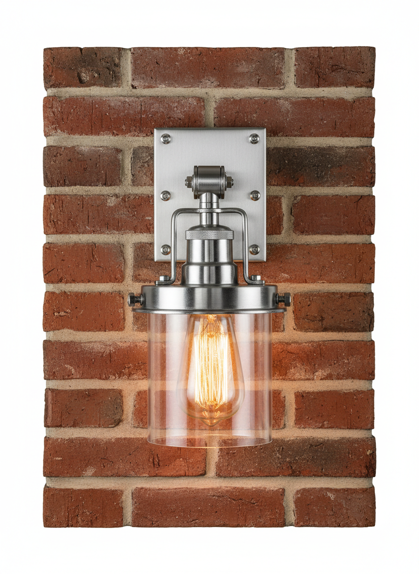 Grey Industrial Wall Lamp