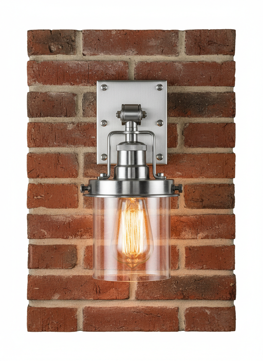 Grey Industrial Wall Lamp