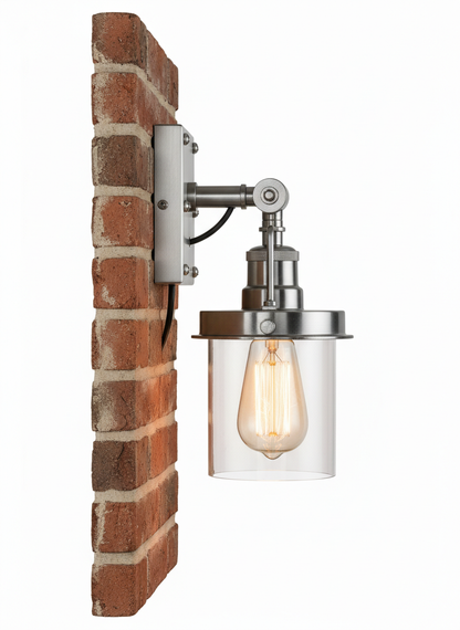 Grey Industrial Wall Lamp