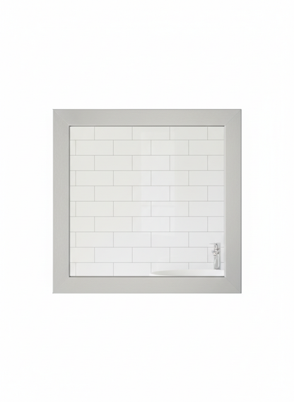 Grey Square Bathroom Mirror