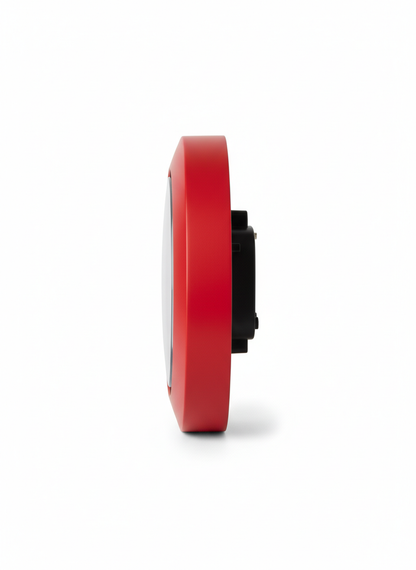 Red Minimalist Round Clock
