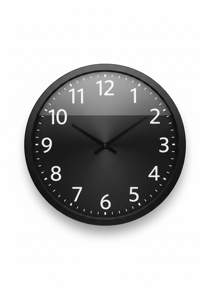 Black Silent Wall Clock