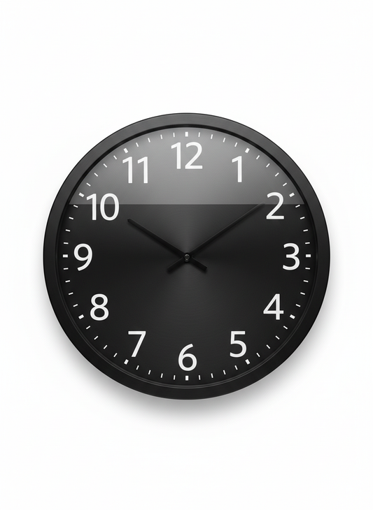 Black Silent Wall Clock