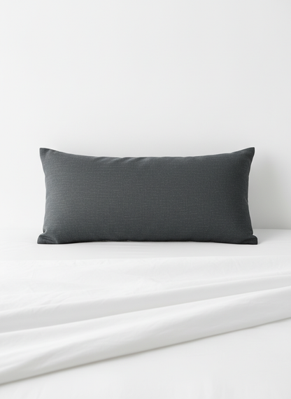 Grey Rectangular Bed Pillow