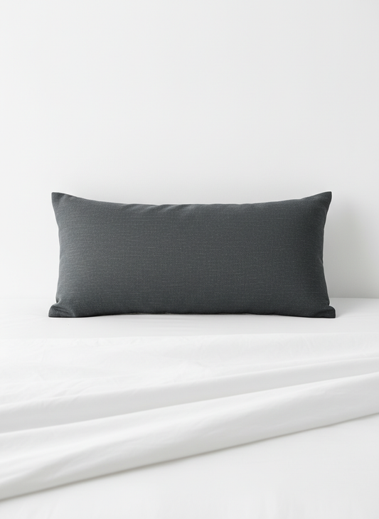 Grey Rectangular Bed Pillow